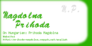 magdolna prihoda business card